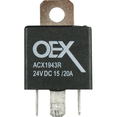 OEX Mini Relay 24V Change Over 15/20A 5 Pin - Resistor Protected, Sealed