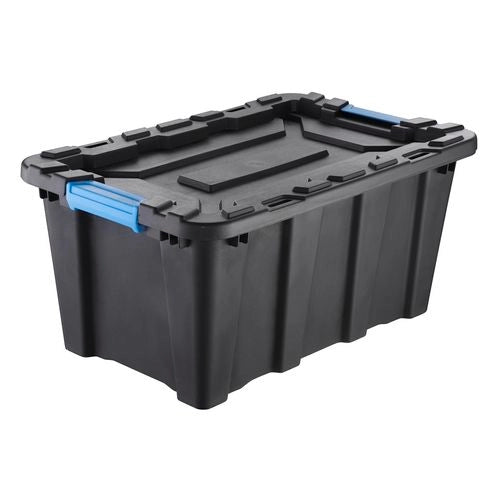 Inabox 40L Heavy Duty Black & Blue Storage Container